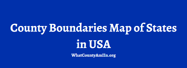 County Boundaries Map of States in USA